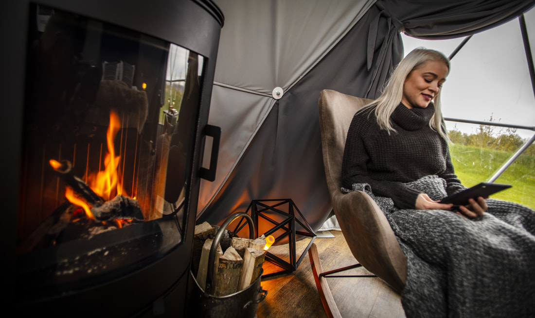​Enjoy spectacular nature from the comfort of the cozy Standard Dome in Reykjavík Iceland.
