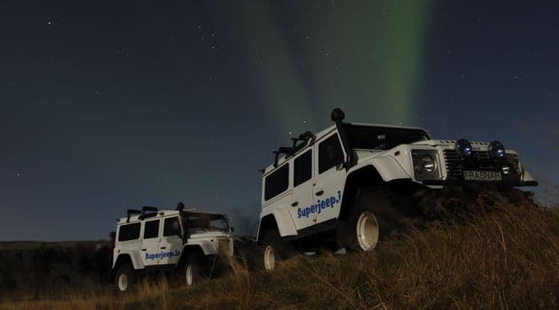 Northern Lights in a Superjeep