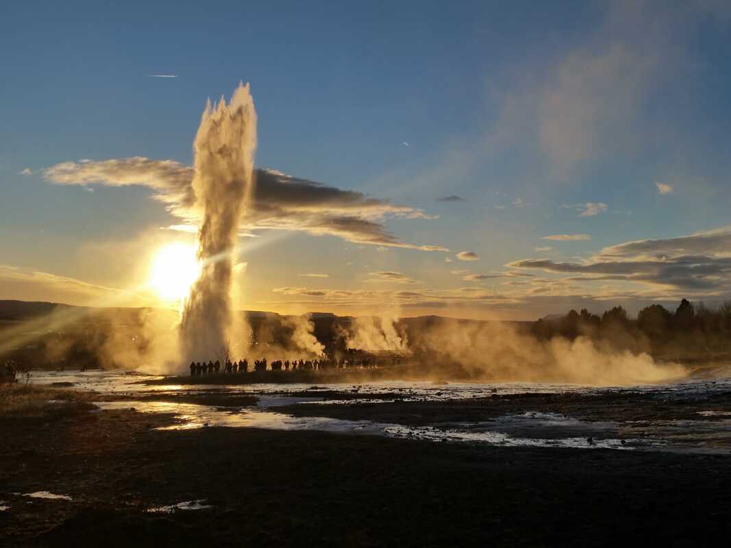 Strokkur geyser erupting